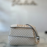 Bolso bandolera Liu Jo blanco con tachuelas doradas