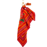 Porta-Chaves Lenço Quadrado Vermelho com Estampado Floral | FARM RIO
