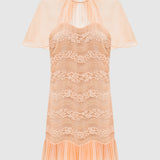 Vestido Curto em Renda Rosa | TWINSET