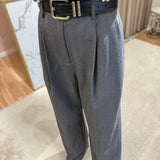 Calças Wide‑Leg Cintura Alta Cinzento | Scotch & Soda