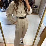 Macacão Taupe Daisy com Perna Larga | Scotch & Soda