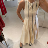 Vestido Midi Bege Minimal Chic | Violeta Store
