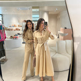 Vestido camiseiro LIU JO em popelina bege
