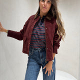 Casaco Bordeaux Textura Aveludada Bristol | VIOLETA