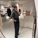 Calça em Mistura de Lã Risca de Giz | ottod'ame