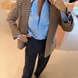 Blazer de Xadrez em Mistura de Lã | TWINSET