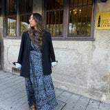 Vestido Midi Camiseiro em Animal Print Azul | Scotch & Soda