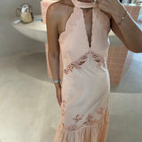 Vestido comprido TWINSET com bordado