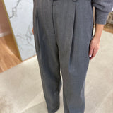 Calças Wide‑Leg Cintura Alta Cinzento | Scotch & Soda