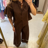 Blusa em Popelina com Renda nas Mangas | TWINSET