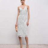 Vestido Midi em Renda com Lantejoulas | TWINSET