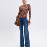 Jeans Flared em Denim Azul | TWINSET