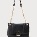 Mala de Ombro Mini Lock Preta | Love Moschino