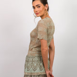 T‑Shirt Avery em Tricot Rendado | CECILIA PRADO