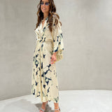 Vestido midi Ottod'ame acetinado estampado