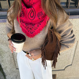 Bandana Grande em Malha Vermelho | VIOLETA