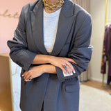 Blazer Estruturado Cinzento com Cinto | Scotch & Soda