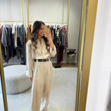 Macacão Taupe Daisy com Perna Larga | Scotch & Soda