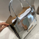 Mala Tote Bag Prata Metálico | Love Moschino