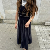 Conjunto em Malha Azul com Pesponto | LIU JO