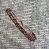 Pulseira de Dois Fios com Pedras Naturais Rosa e Verde