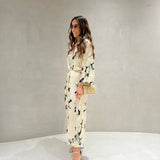 Vestido midi Ottod'ame acetinado estampado