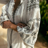 Vestido boho chic em branco