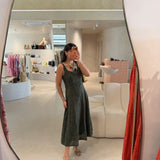 Vestido Midi Bordado em Verde | Violeta Store