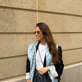 Lenço Estampado Bandana Azul