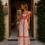 Vestido Midi Xadrez Multicolor | Violeta Store