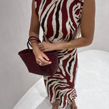 Vestido Sorrento em bordeaux
