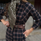 Macacão Xadrez Bibury com Botões Frontais | Violeta