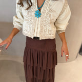 Blusa Laura Ecru com Efeito Ganga | BA&SH