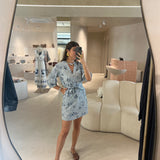 Vestido curto com bolsos