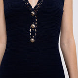 Vestido Midi em Malha com Detalhes Crochet | TWINSET