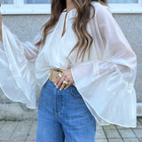 Blusa Fluida Ecru | LIU JO