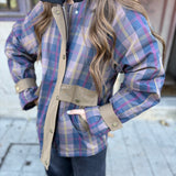 Puffer Jacket Royal Check | Violeta