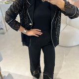 Set em renda preto com transparências