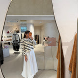 Cardigan em Malha de Alpaca com Riscas Azuis Lea | SEMICOUTURE