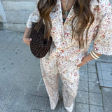 Conjunto Blusa e Calça Bege Estampado | Scotch & Soda