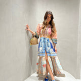 Vestido Melanie com estampado étnico