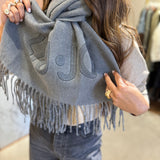 Estola com Logotipo em Relevo Cinza | Liu Jo