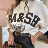 Sweatshirt Bege com Logótipo Castanho Fenja | ba&sh