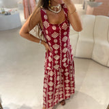 Vestido Bilbao em bordeaux