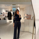 Calça Palazzo Azul Marinho | Liu Jo