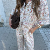 Conjunto Blusa e Calça Bege Estampado | Scotch & Soda