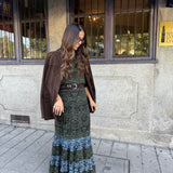 Vestido Maxi com Faixas em Animal Print | Scotch & Soda