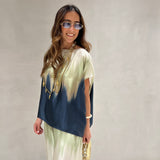 Conjunto blusa e calça acetinado Ottod'ame com print tie dye