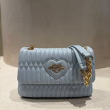 Mala de Ombro Small Bubbly em Azul Céu | Love Moschino