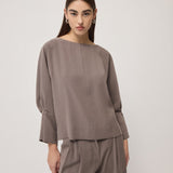 Conjunto Blusa e Calça Cinza Fluido | OTTOD'AME
